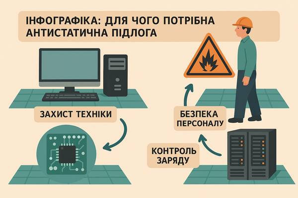 для чого потрібна антистатична підлога