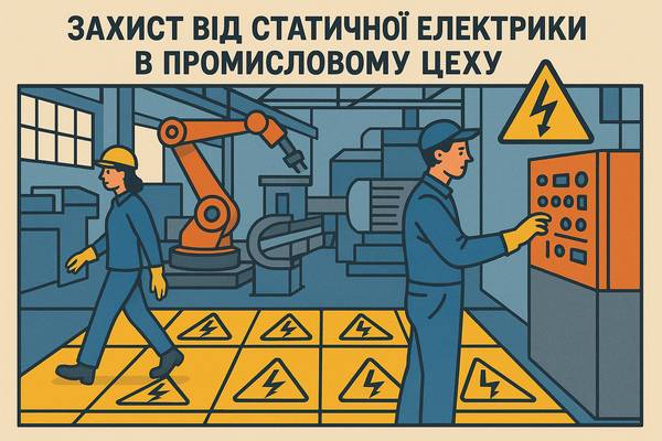 Захист від статичної електрики в промисловому цеху